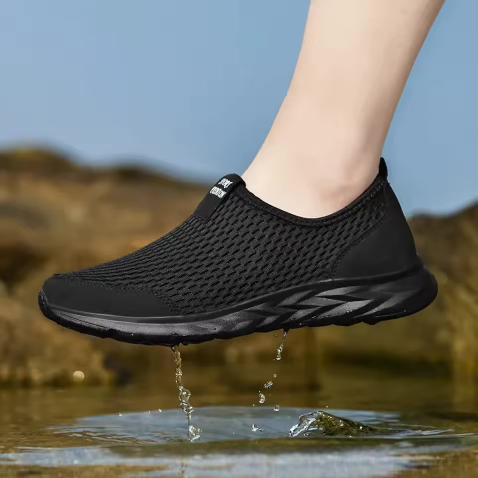 Quick-Dry Mesh Water Shoes / Amphibious Aqua Sneakers (Often categorized as slip-o