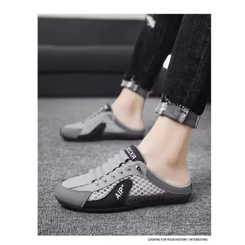 UAGLUEEL Men's Mesh Slip-On Mule Sneakers 3
