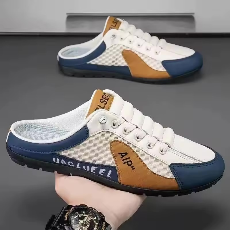 UAGLUEEL Men's Mesh Slip-On Mule Sneakers 2