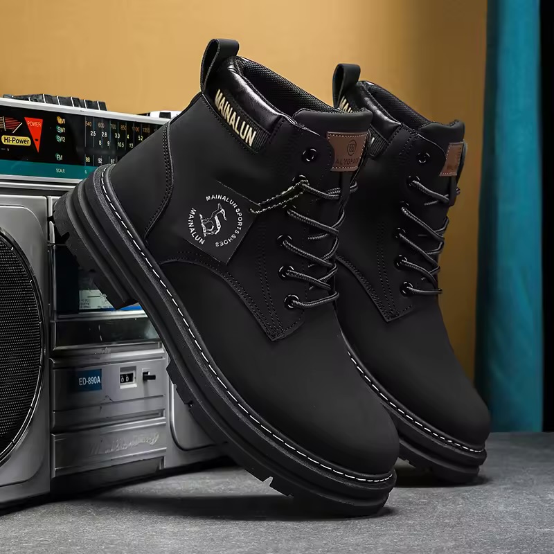MAINALUN Men's Casual High-Top Work Boots