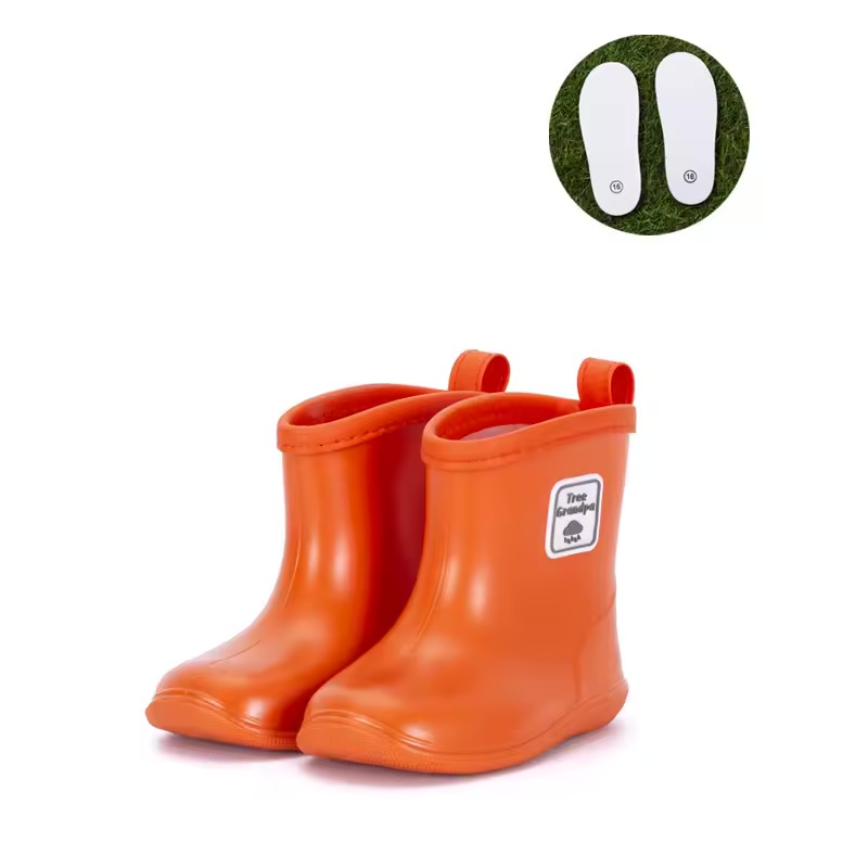 Tree Grandpa Toddler Waterproof Rain Boots with Removable Insoles
