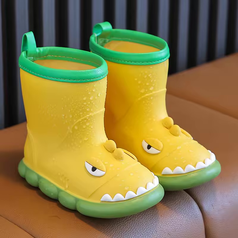 Toddler Cartoon Dinosaur Waterproof Rain Boots