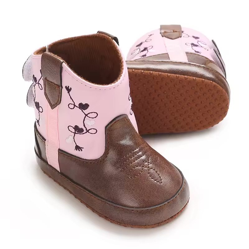 Infant Faux-Leather Western Cowboy Booties 2