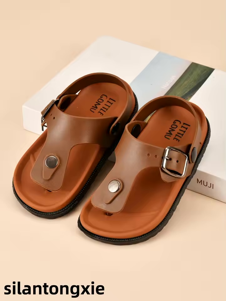 LITTLE GOMU Toddler Cushioned T-Strap Slingback Sandals 3