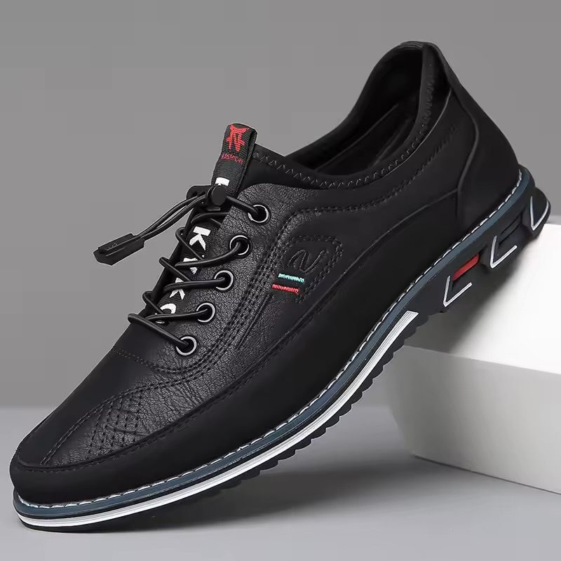 These are Men’s Casual Low-Top Leather Driving Sneakers