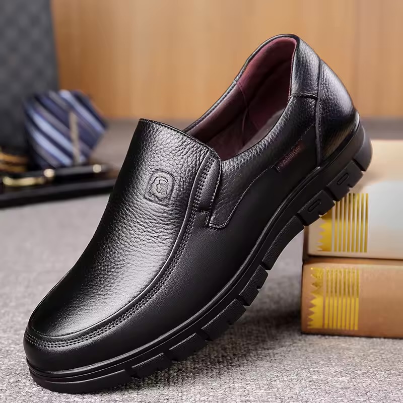 These are Men’s Business Casual Slip-On Leather Shoes