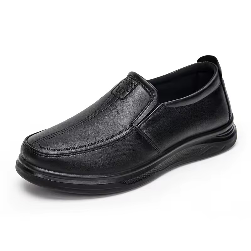 Men's Soft Leather Loafers, Non-Slip Business Walking Shoes, or Waterproof Slip-On Driving Moccasins.