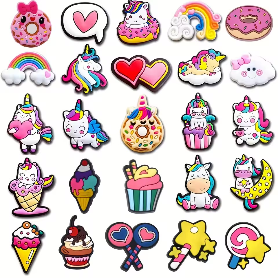 Magical Unicorn and Dessert Silicone Shoe Charms