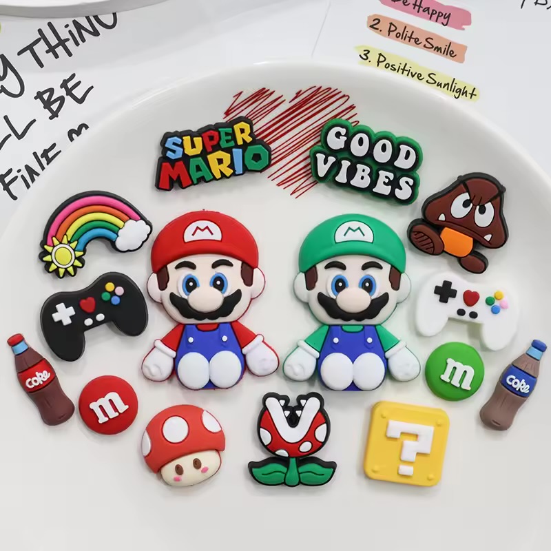 Super Mario Brothers Video Game Silicone Shoe Charms
