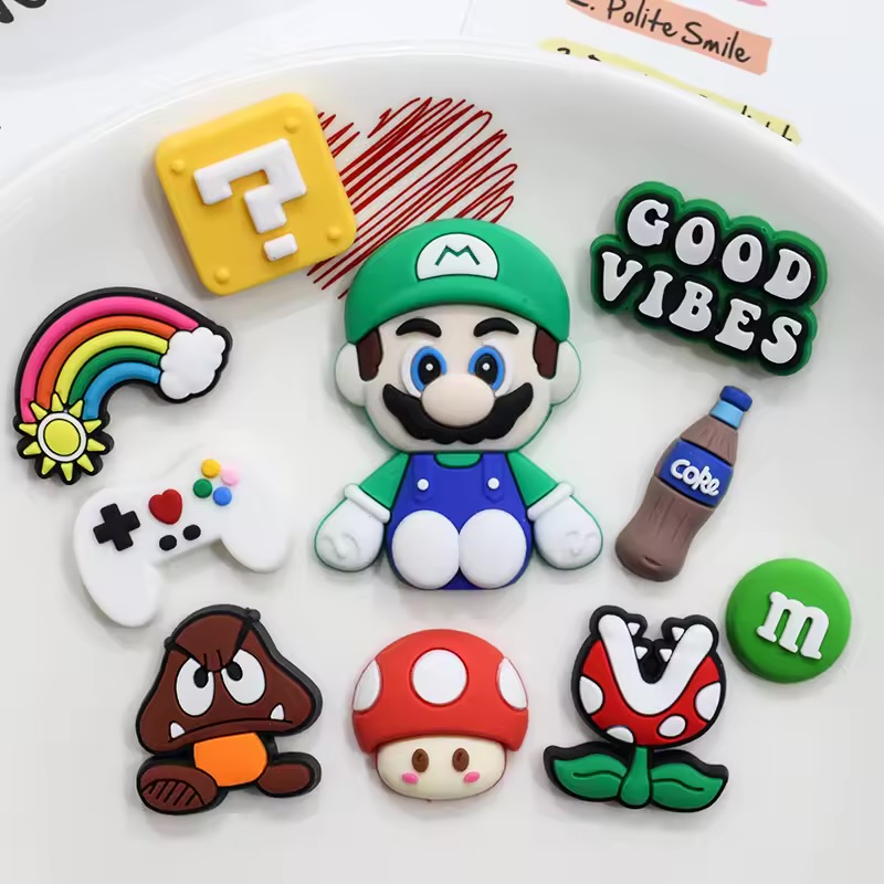 Super Mario Brothers Video Game Silicone Shoe Charms 2