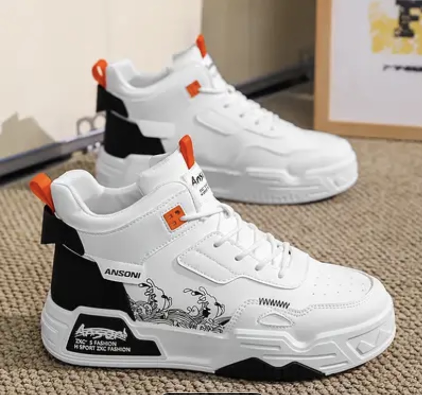 ANSONI "Great Wave" Mid-Top Streetwear Sneaker 2