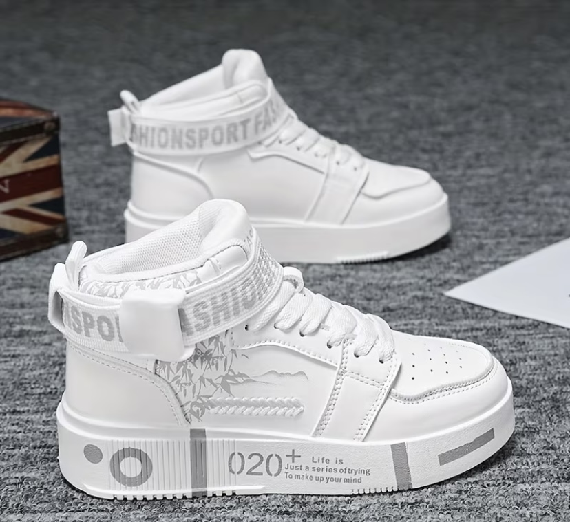 FashionSport" Bamboo Graphic High-Top Platform Sneaker
