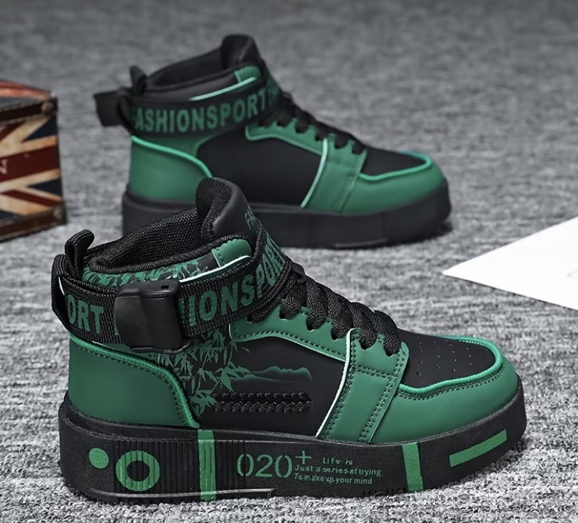 FashionSport" Bamboo Graphic High-Top Platform Sneaker 2