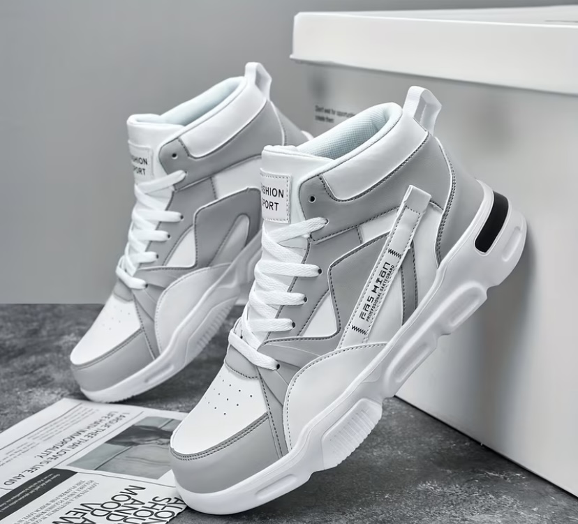 Fashion Sport" Color-Blocked High-Top Streetwear Sneaker 2