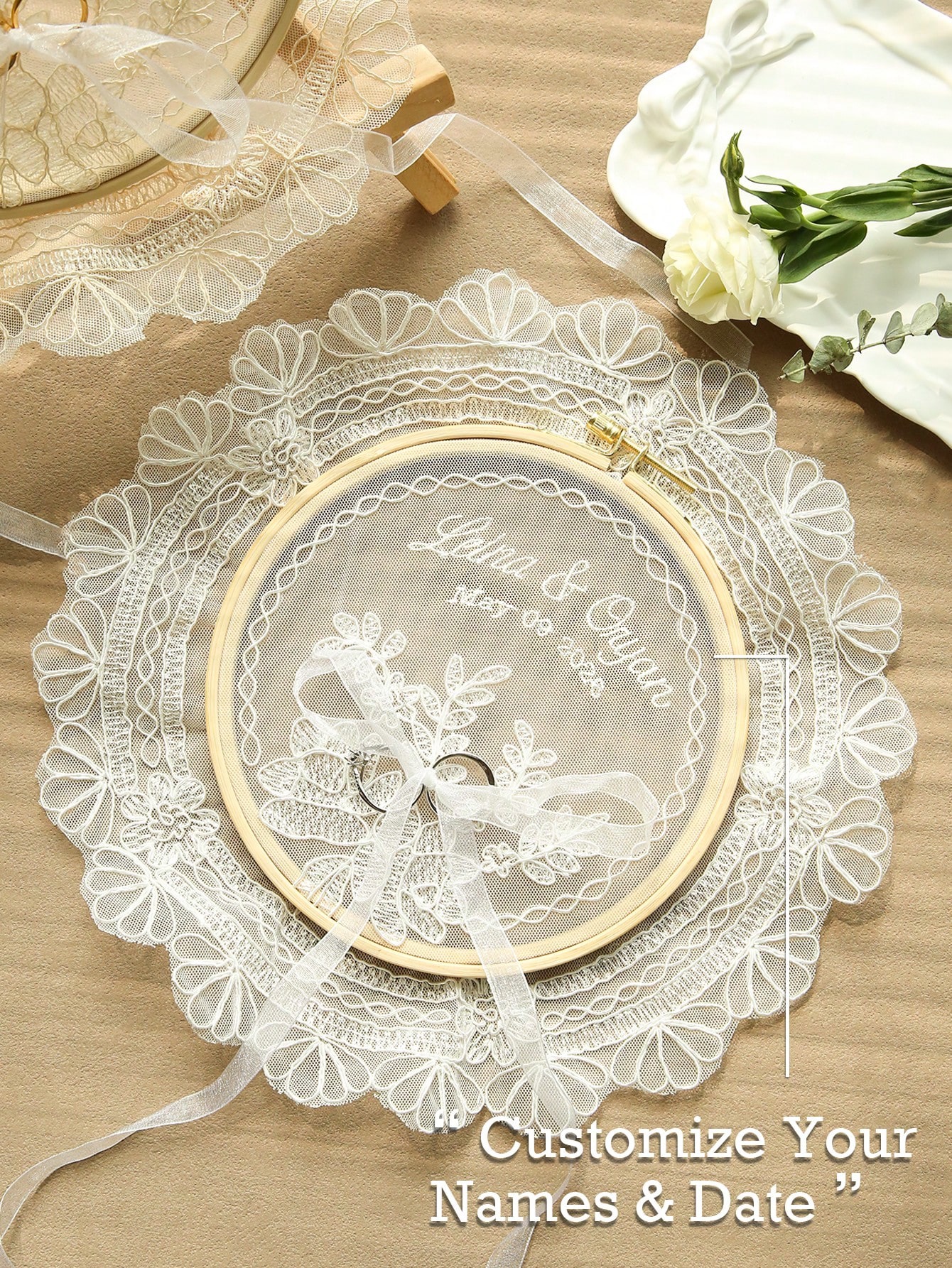 Classic French Provincial Gold Oval Frame with Bow To