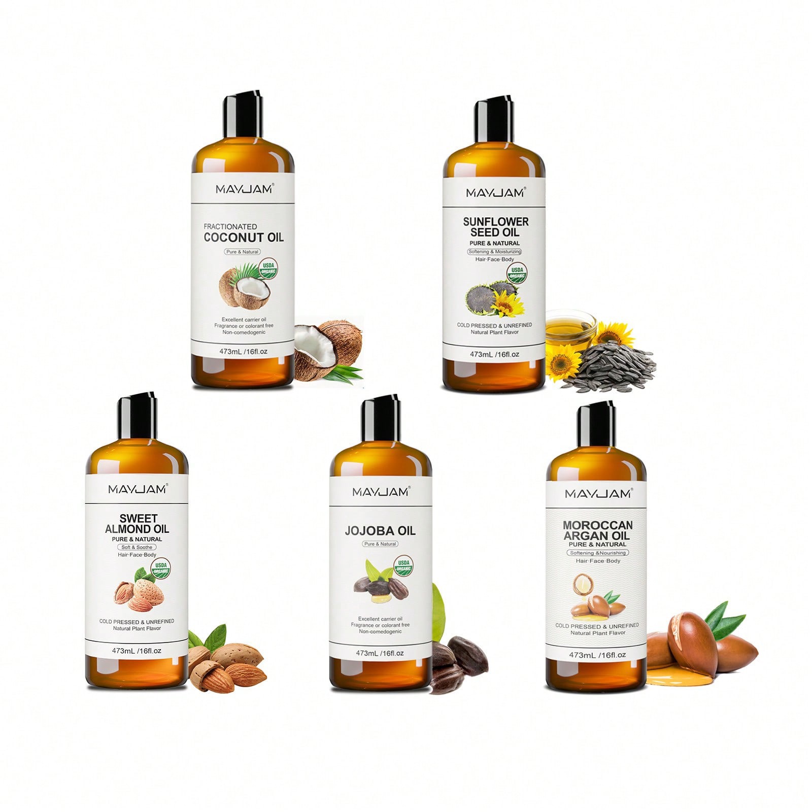 1. MAYJAM Organic Carrier Oil Collection