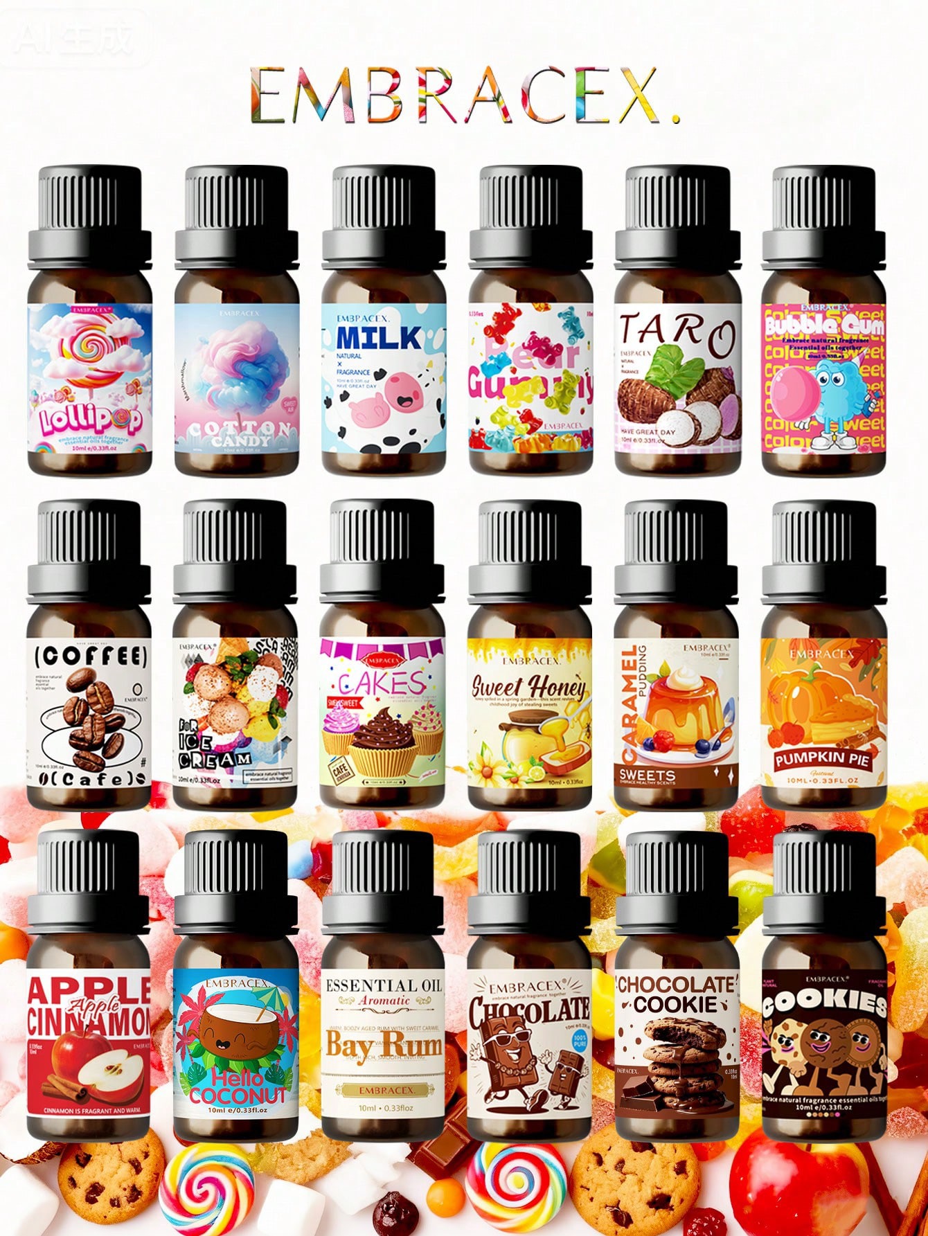 EMBRACEX. Novelty & Dessert Fragrance Oil Collection