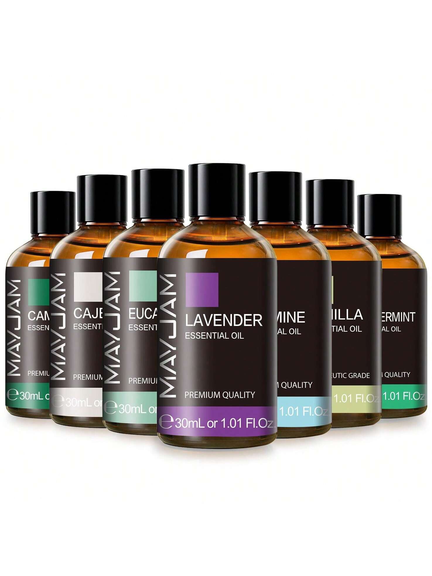 MAYJAM Premium Quality 7-Bottle Essential Oil Lineup
