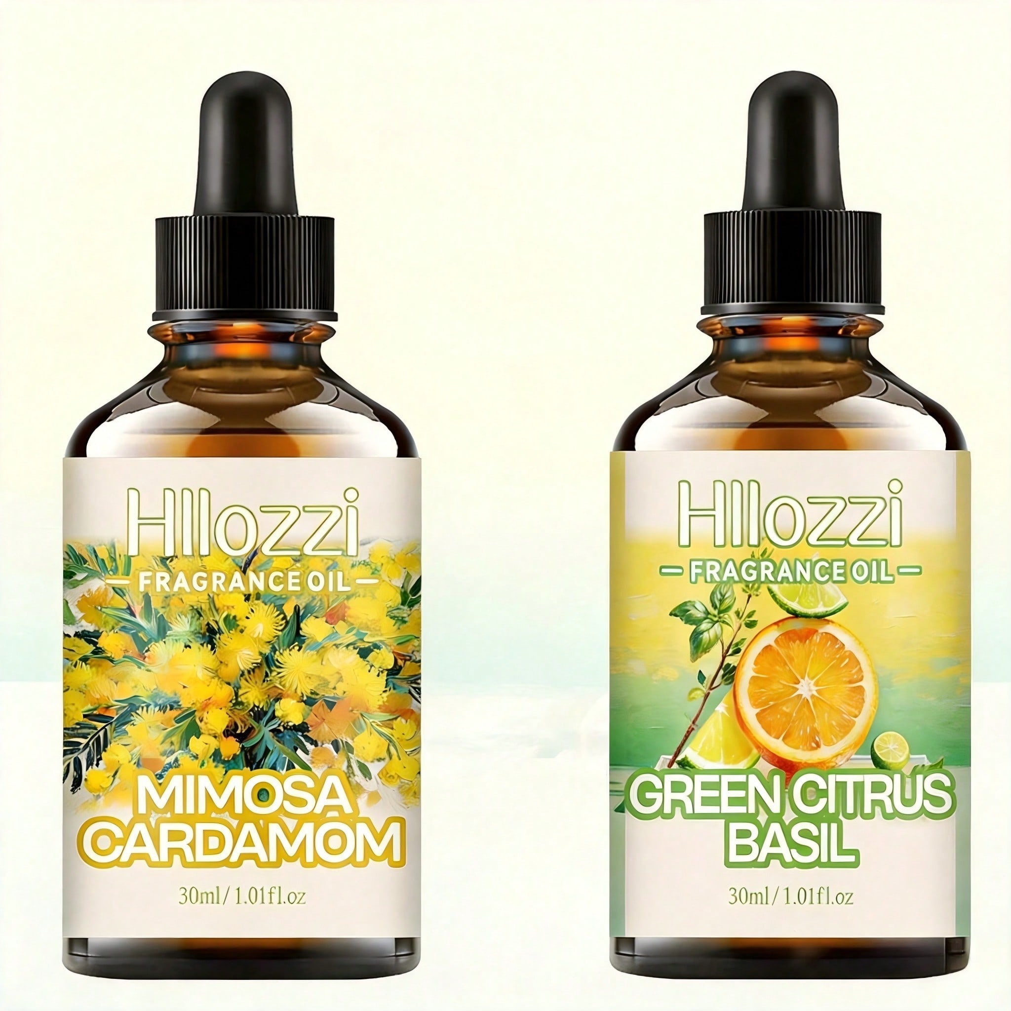 Hllozzi Mimosa Cardamom & Green Citrus Basil Fragrance Oils