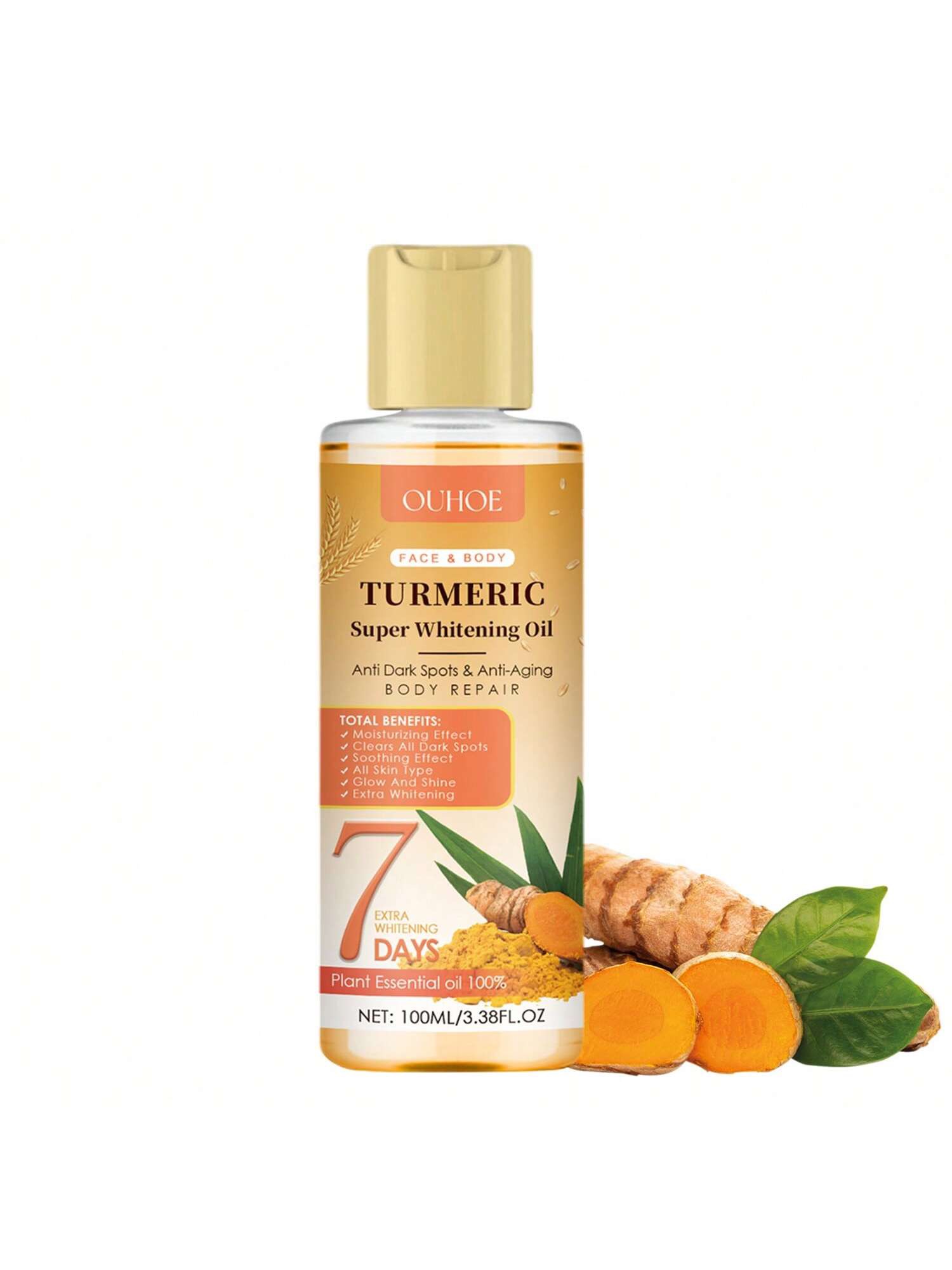Ouhoe Turmeric Super Whitening Face & Body Oil
