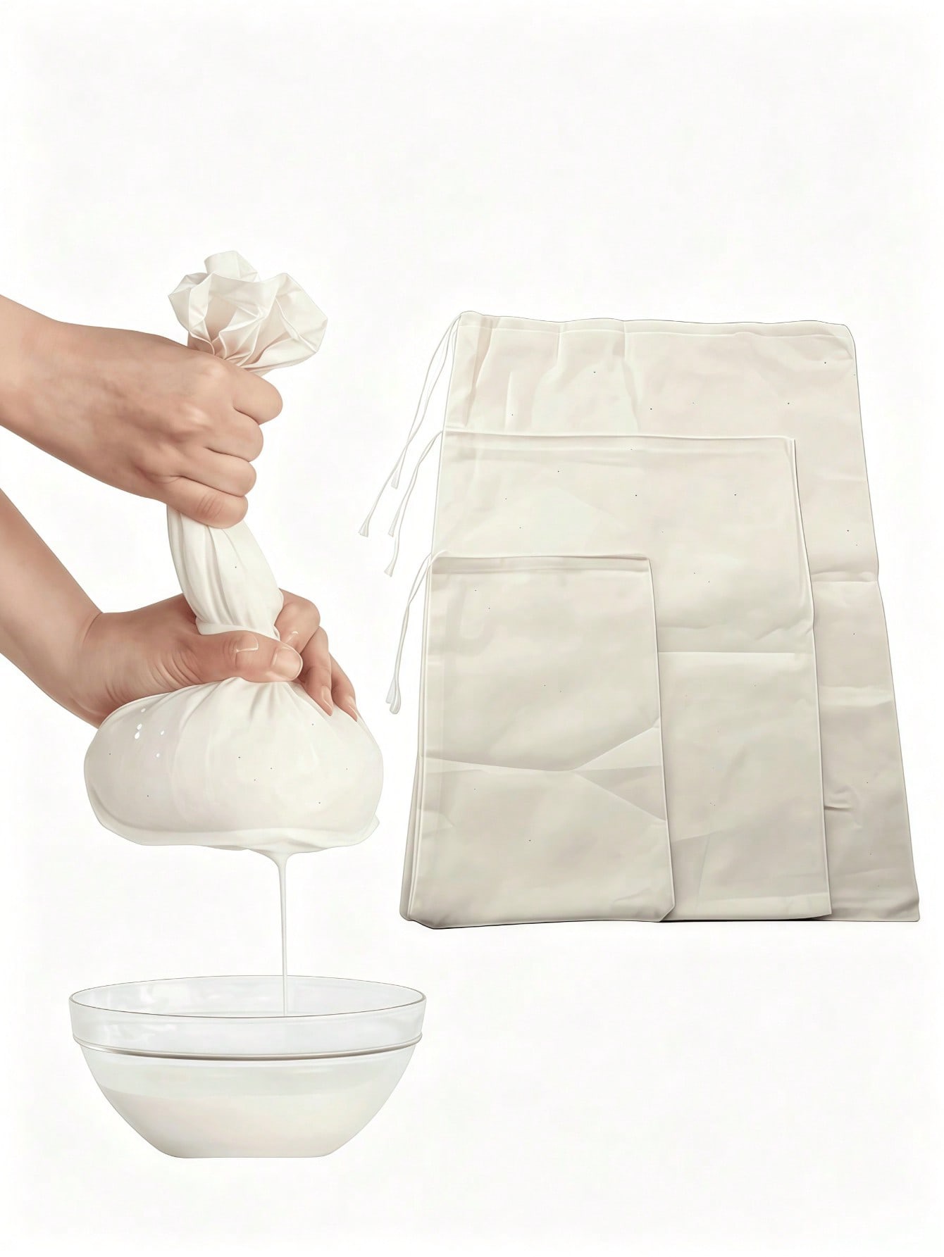 Multi-Size Drawstring Nut Milk Filtration Bags