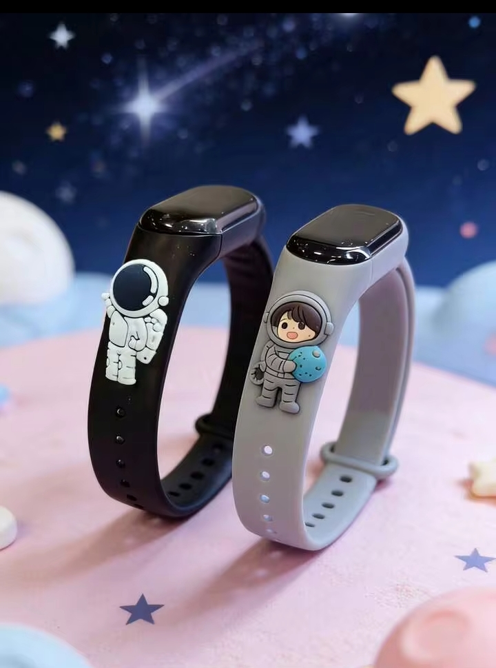 Kids' Cartoon Astronaut Digital Band Watch, Cute Space-Themed LED Electronic Wristband for Boys and Girls with 3D Silicone Strap