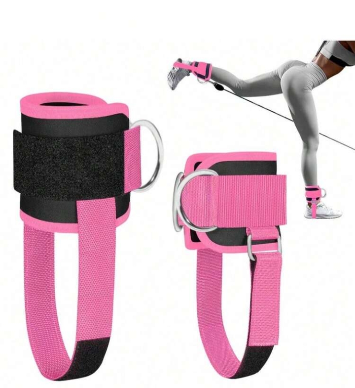 Cable Machine Ankle Strap, Padded Adjustable Ankle Cuff for Kickbacks, Leg Extensions & Hip Workouts