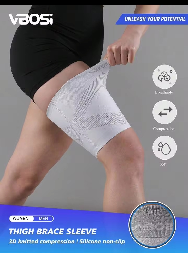 Unisex Compression Thigh Brace, Breathable Sports Sleeve for Running, Training & Muscle Support