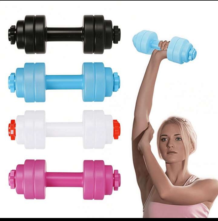 Portable Water-Filled Barbell Cups, 830ML Dumbbell Pair for Home, Gym & Outdoor Fitness