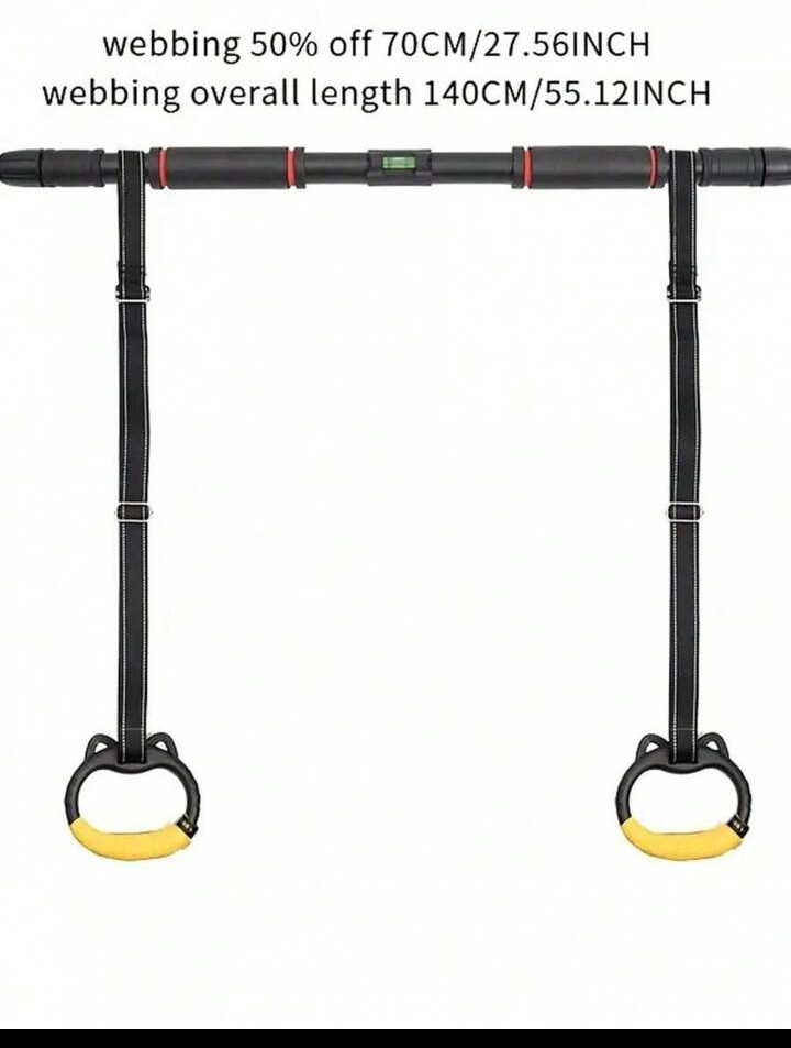 Gymnastic Training Rings, PA Material Exercise Rings for Pull-Ups, Dips & Full Body Workouts