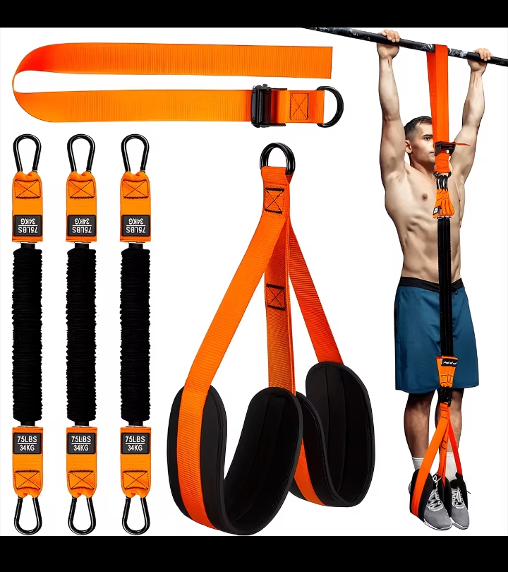 3PCS Pull-Up Assistance Bands, Adjustable Resistance Bands with Foot Support for Strength Training