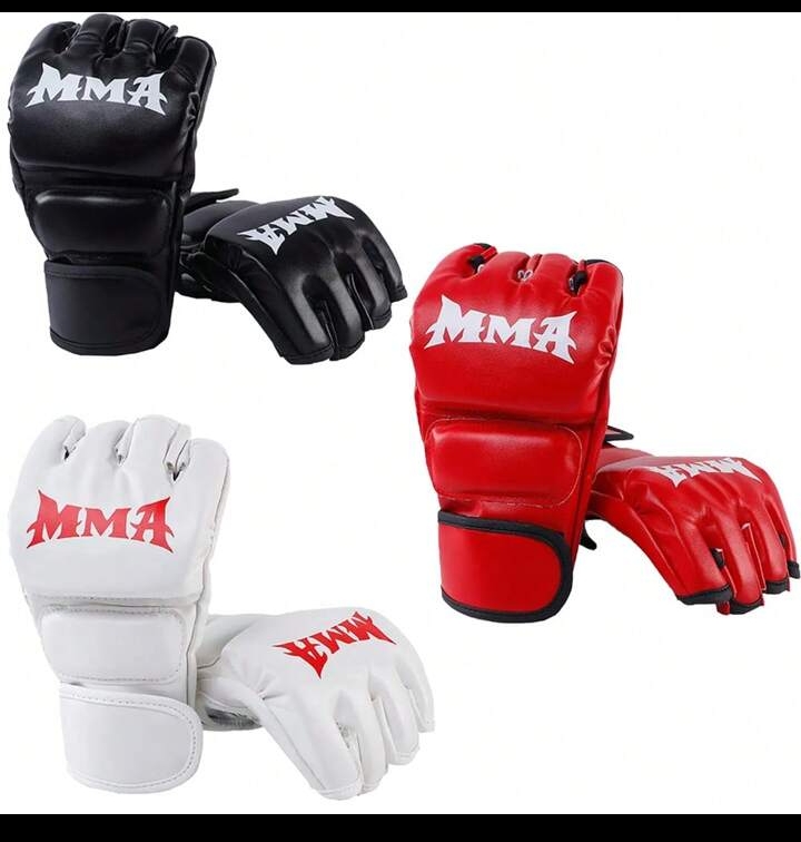 MMA Grappling Gloves, Half-Finger Combat Gloves for Boxing, Kickboxing & Sparring