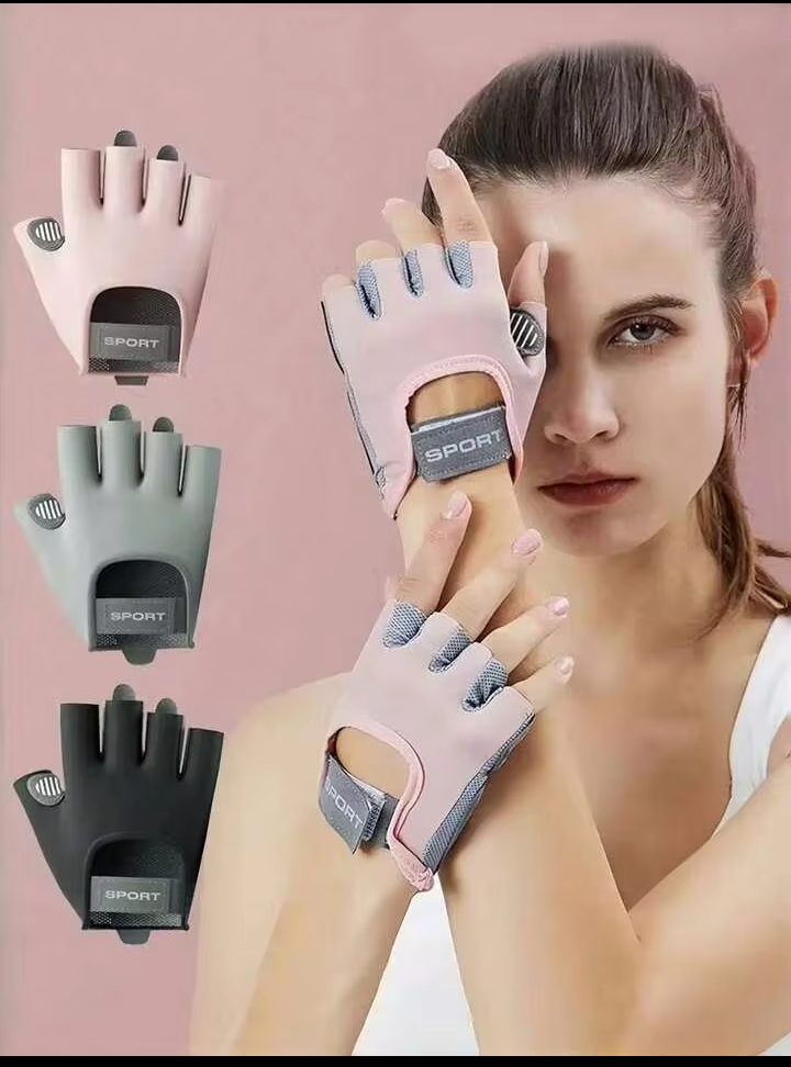 Unisex Half-Finger Fitness Gloves, Breathable Anti-Slip Weightlifting & Yoga Gym Gloves