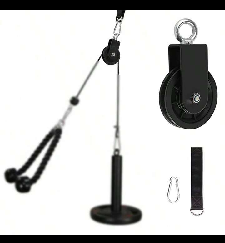 360° Rotating Cable Pulley Set, Silent High Load-Bearing Gym Pulley for Home Fitness Equipment