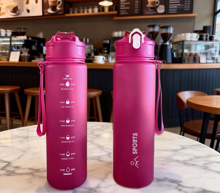 750ml Leakproof Water Bottle with Straw & Hydration Tracker Stay hydrated wherever you go with this 750ml Leakproof Water Bottle, designed for active lifestyles and everyday use. Featuring a stylish gradient design, built-in hydration tracking scale, convenient straw lid, and carry loop, this reusable bottle makes it easy to monitor your daily water intake while on the move. Made from durable, lightweight material, the bottle is leakproof and easy to carry, making it perfect for the gym, office, school, hiking, camping, travel, and outdoor activities. The flip-up straw allows for convenient one-handed drinking, while the wide-mouth opening makes filling and cleaning simple. Whether you're working out, traveling, or staying hydrated throughout the day, this practical sports bottle combines style, convenience, and functionality. Key Features - 750ml capacity for everyday hydration - Leakproof design helps prevent spills - Built-in straw lid for easy drinking - Hydration tracking scale with measurement markings - Stylish gradient color finish - Convenient carry loop for easy portability - Lightweight and durable construction - Wide-mouth opening for easy filling and cleaning - Reusable and eco-friendly design - Suitable for indoor and outdoor use Package Includes - 1 × 750ml Leakproof Water Bottle with Straw Lid Suitable For - Gym workouts - Running - Fitness training - Hiking - Camping - Travel - School - Office - Outdoor sports - Everyday hydration