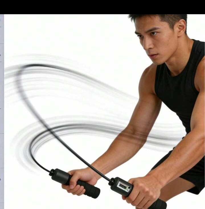 Digital Jump Rope with Counter, Adjustable Fitness Skipping Rope for Home Workouts 2