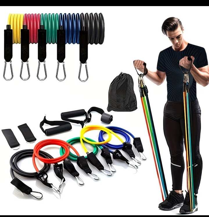 Complete Resistance Band Set with Handles, Door Anchor & Carry Bag for Home Workouts