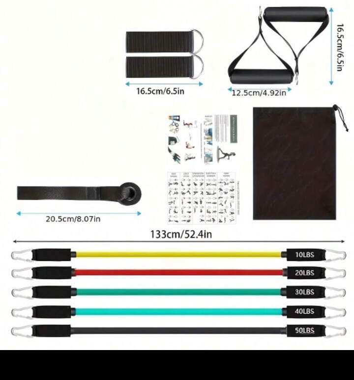 Complete Resistance Band Set with Handles, Door Anchor & Carry Bag for Home Workouts 3