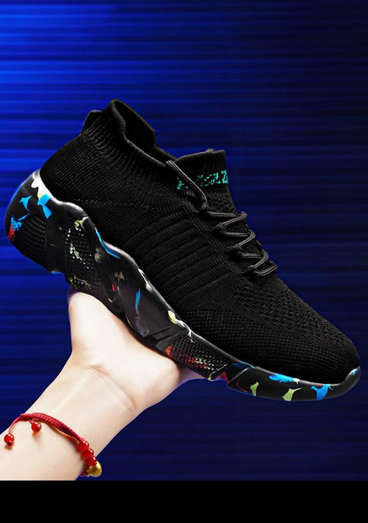 Women's Black Training Shoes, Breathable Lace-Up Athletic SneakersWomen's Black Training Shoes, Breathable Lace-Up Athletic Sneakers 3