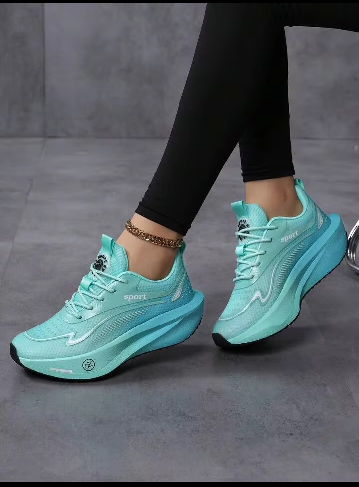 Women's Lightweight White Sports Shoes, Comfortable Walking Sneakers 2