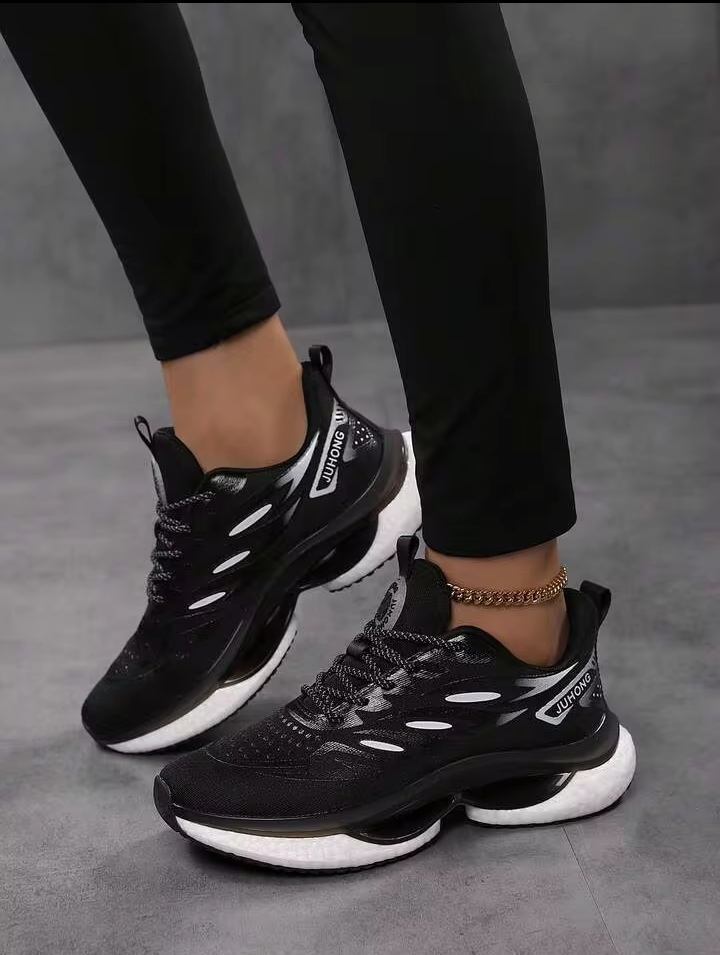 Women's Lightweight White Sports Shoes, Comfortable Walking Sneakers 2