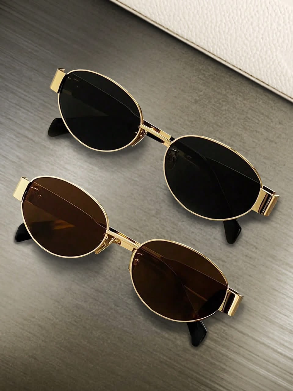 Retro Oval Metal Frame Sunglasses for Men and Women, Vintage Steampunk Small Frame Sun Glasses for Driving, Travel, and Daily Fashion