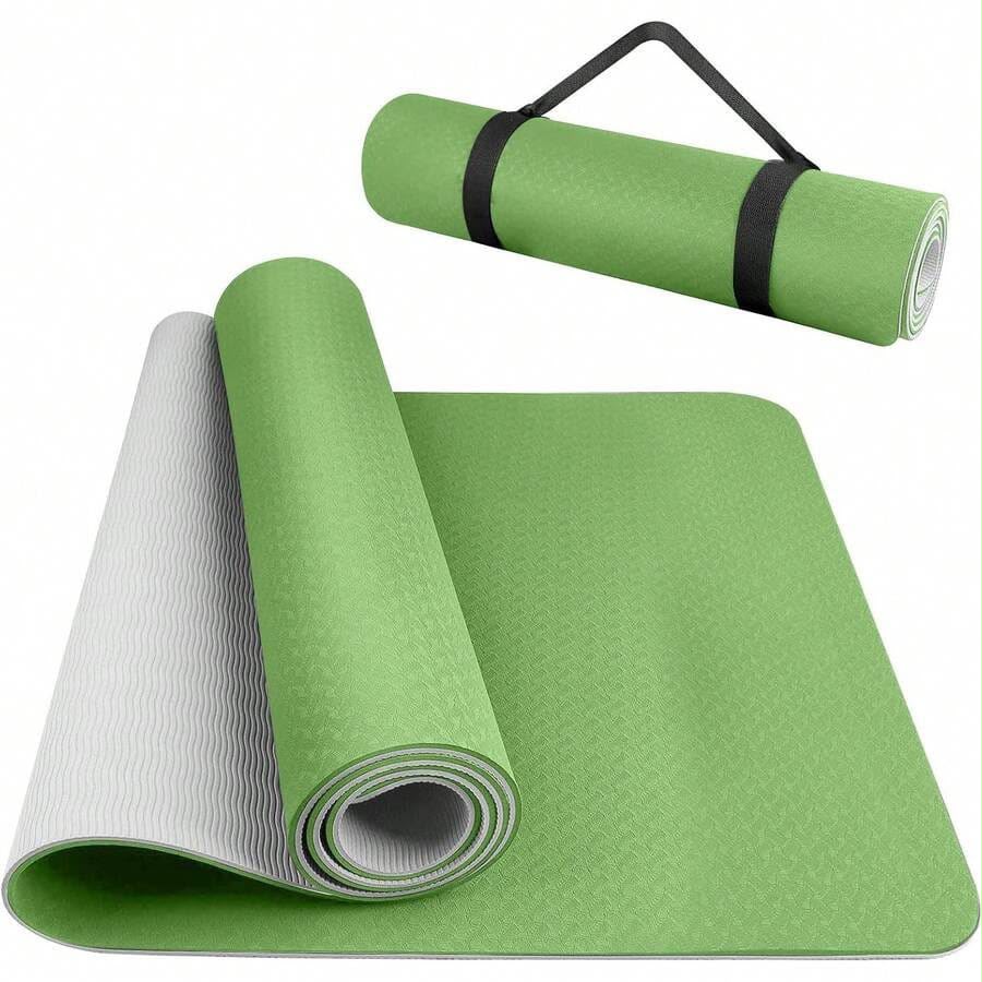 Non-Slip Yoga & Exercise Mat – Lightweight Durable Fitness Mat with Carrying Strap for Yoga, Pilates, and Floor Workouts