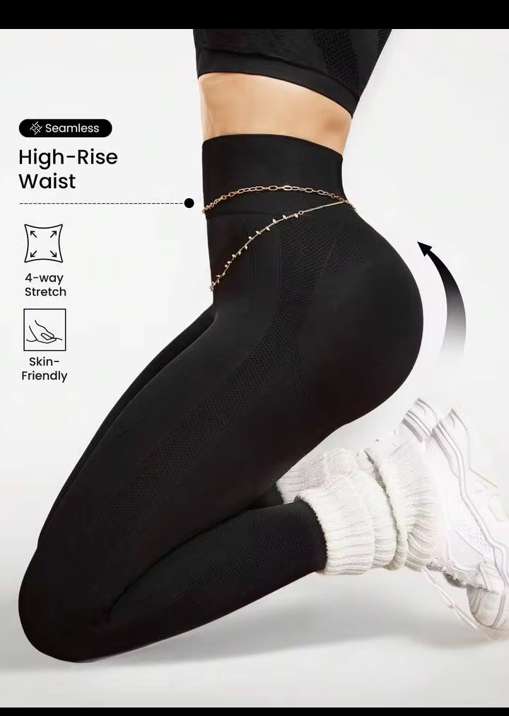 Women's Seamless Yoga Leggings, High-Rise Workout Pants for Fitness & Casual Wear 2