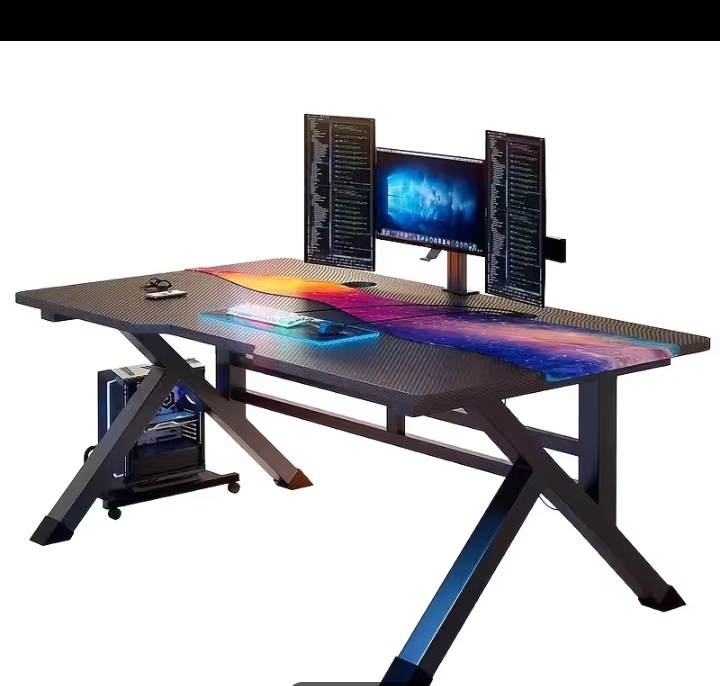 100cm Modern Computer Desk, Office Gaming Desk, Study & Writing Table for Home, Bedroom & Office