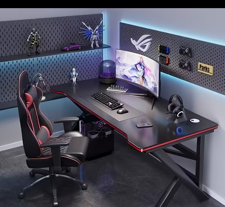 100cm Modern Computer Desk, Office Gaming Desk, Study & Writing Table for Home, Bedroom & Office