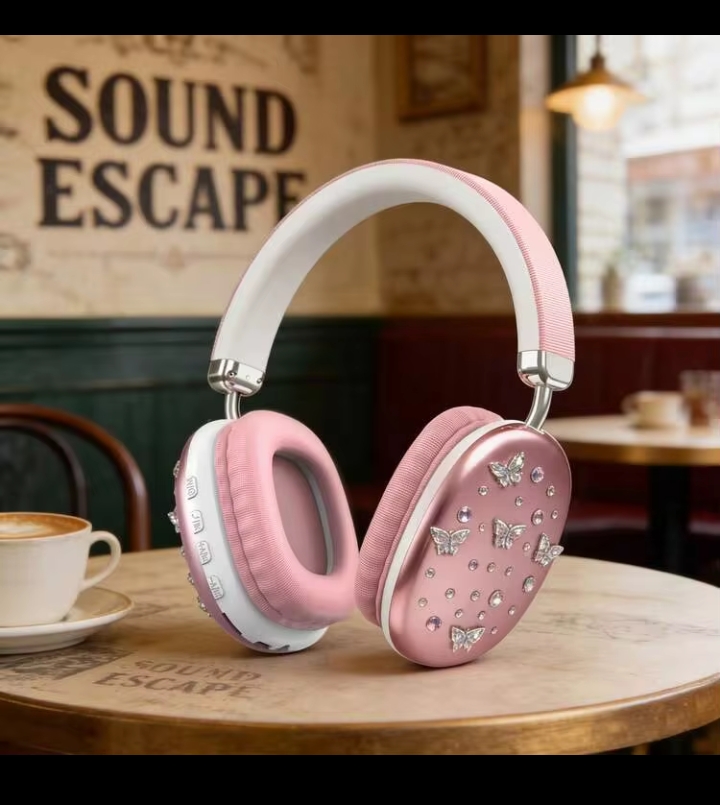 Gerripuer Fully Enclosed Wireless Headphones, 5.3 Intelligent Chip, Hi-Fi Sound Quality, 360° Surround Sound, Dual Connectivity, Anti-Shake, Ultra-Long Battery Life, Fashionable Wireless Headphones