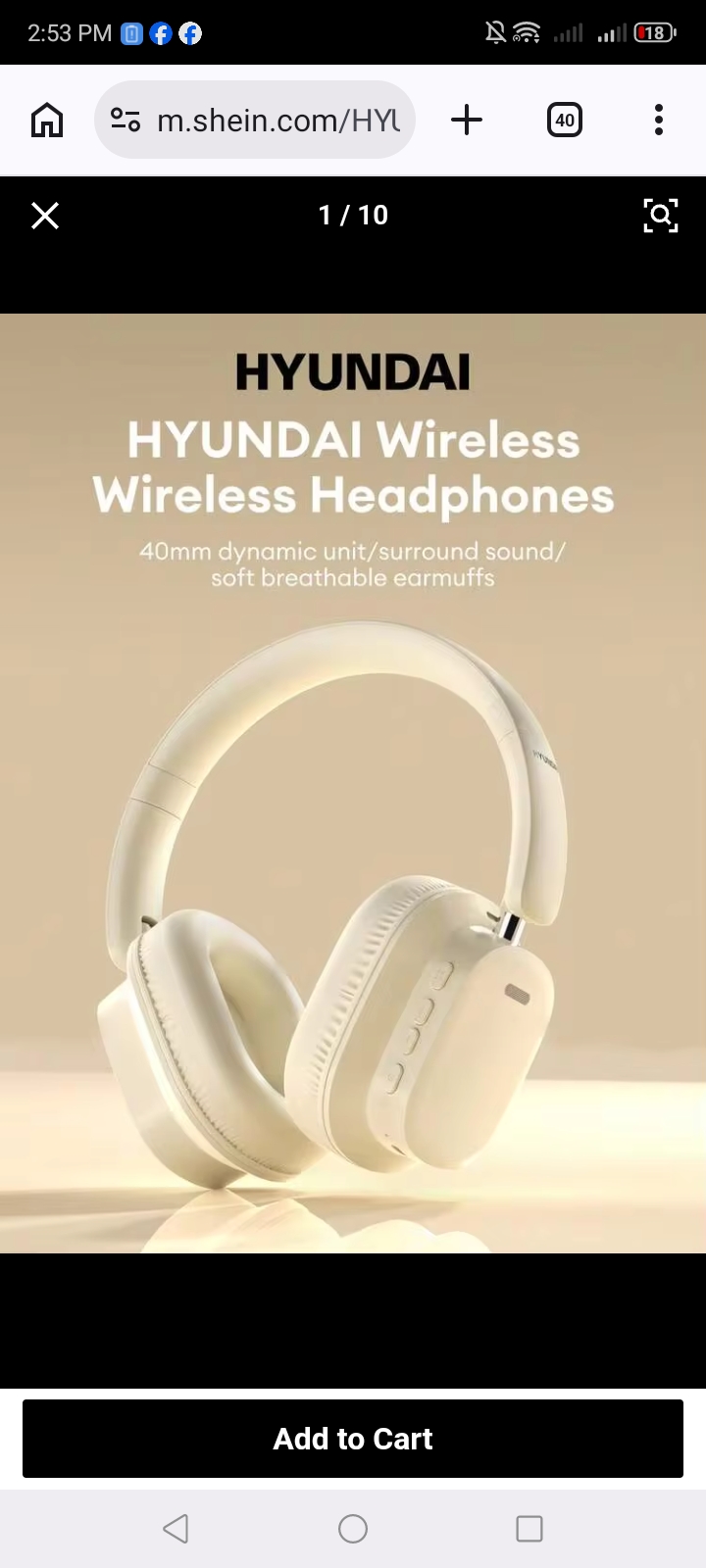 HYUNDAI HYUNDA HY-H08 Bluetooth Headphones With ENC Noise Cancellation, High Definition Surround Sound, Wired/Wireless Switchable, Microphone For Recording/Calling, Music/Gaming, Low Latency, Long Battery Life, Comfortable & Breathable Wireless Headphones