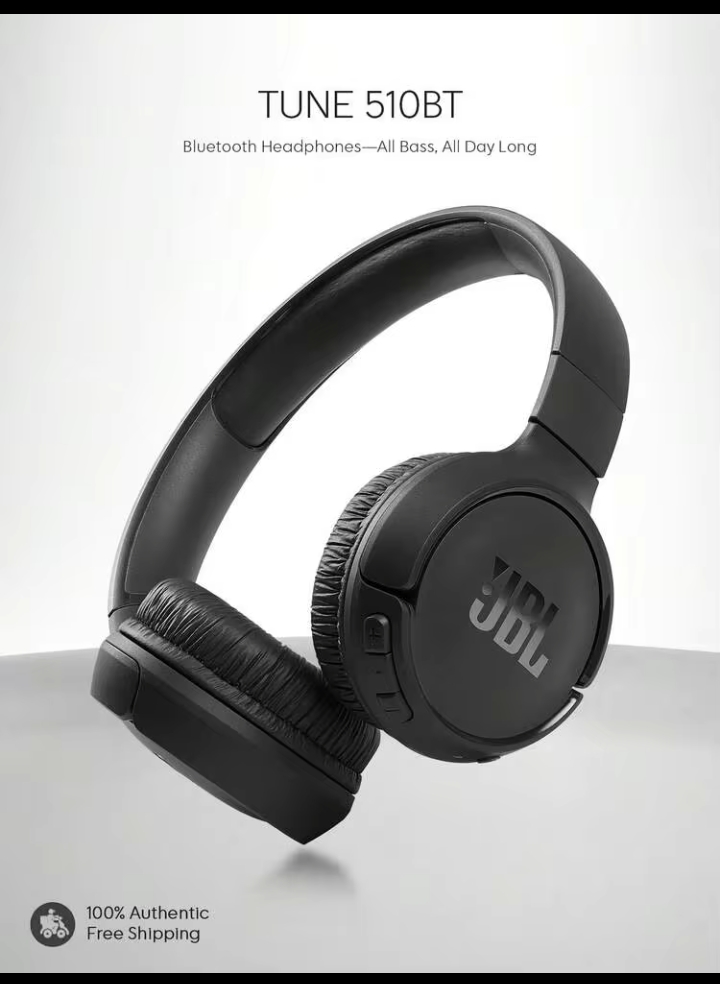 JBL Tune 510BT Wireless Bluetooth Headphones with Pure Bass, 40H Playtime & USB-C Fast Charging