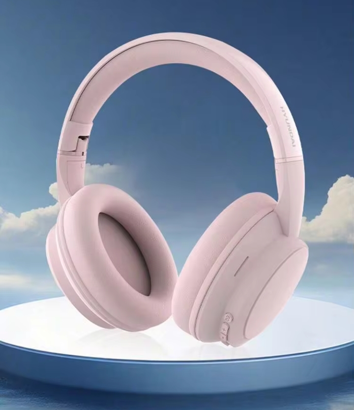 HYUNDAI HY-T02MAX Bluetooth Headphones With Carrying Bag, 5.4 HIFI High-Definition Sound Quality, Deep Bass, Precise Noise Cancellation With Microphone, Music, Sports, Gaming, Low Latency, Long Battery Life, Minimalist Business Wireless Headphones Compatible With Smartphones And Tablets